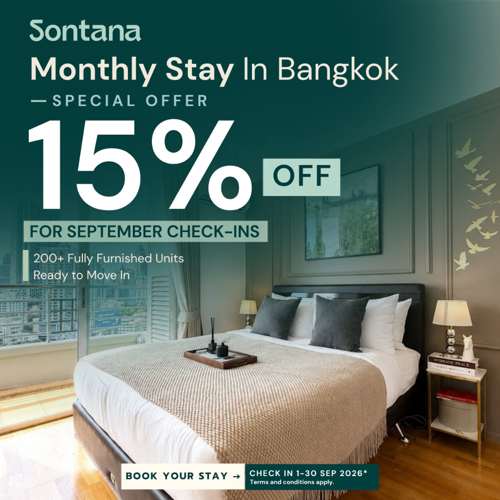 Sontana Monthly Stay In Bangkok - 15% OFF For September Check-ins